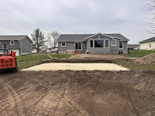 Completed 20x30 pool pad graded level and ready for install, Missouri — Emanuel Excavation